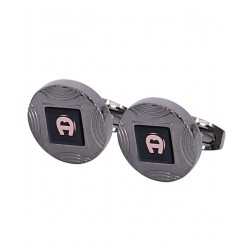 Aigner Logo Metallic Cufflinks